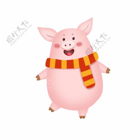 2019猪年卡通猪动物可爱喜庆可商用元素