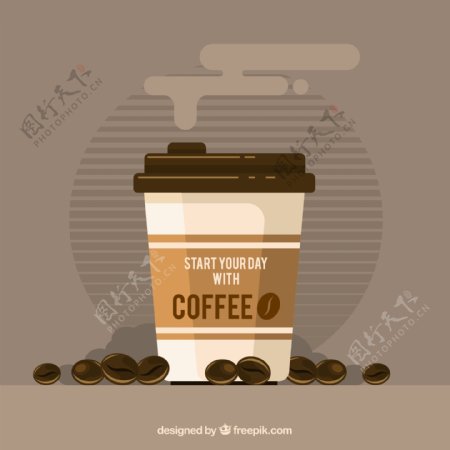 咖啡和咖啡豆