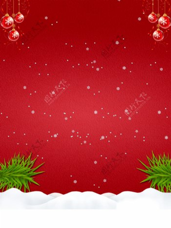 红色简约圣诞节背景设计
