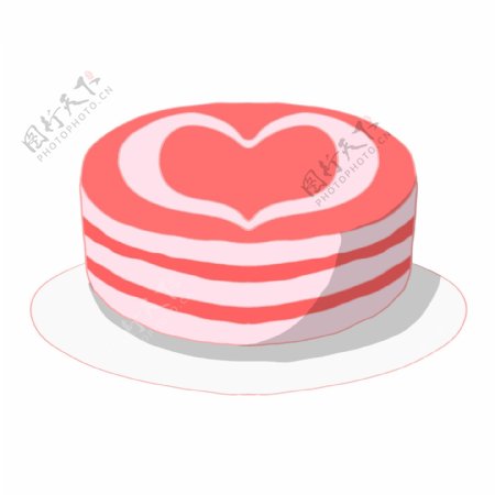 情人节红色的蛋糕
