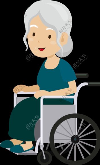 轮椅老奶奶