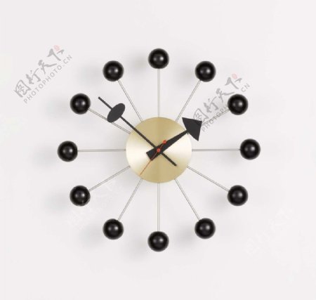 时尚创意黑色珠子挂钟3d模型