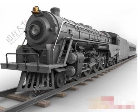 古老的蒸汽火车头模型