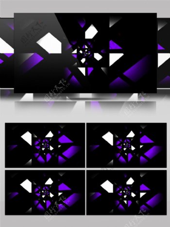 紫色神秘三角形动感视频素材