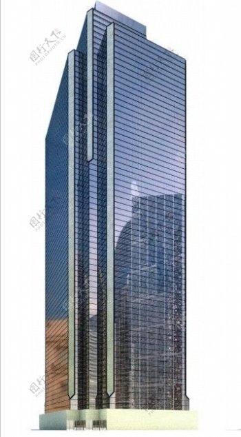 现代简约摩天大楼3d模型