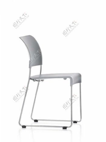 现代时尚银色简约椅子3d模型