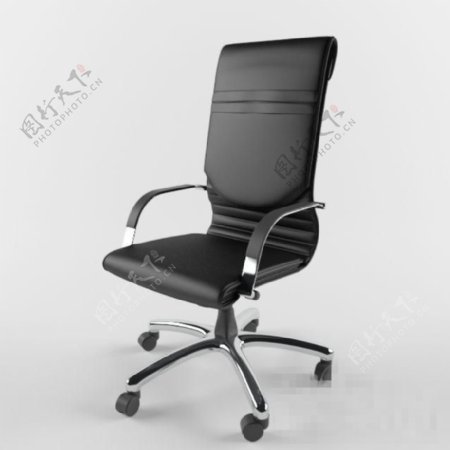 现代简约黑色办公椅模型素材