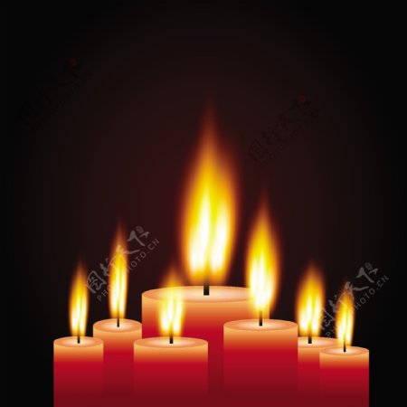 祈福蜡烛火焰图片