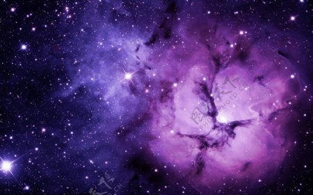 紫魅星空背景