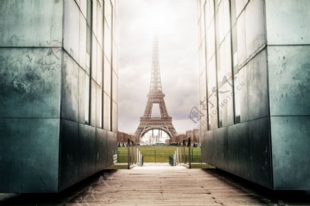 时尚现代巴黎铁塔背景
