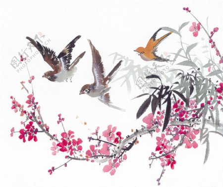 植物花鸟中国新中式传统装饰画