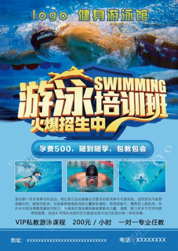 游泳宣传单