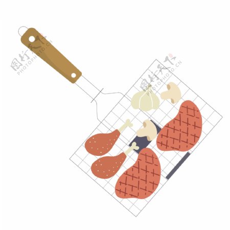 矢量手绘烤肉元素设计