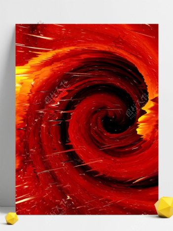 简约时尚红色3d漩涡抽象背景