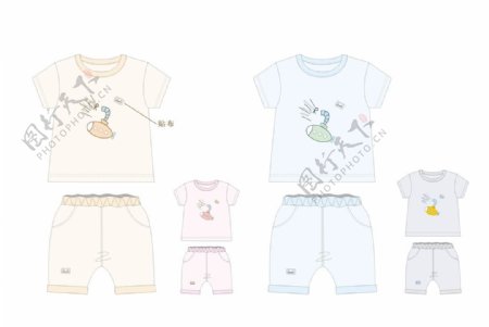 婴童服装花型设计印花菲林输出