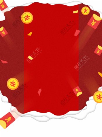红色大气猪年新春背景设计