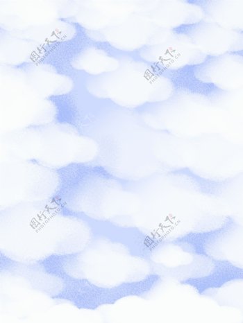 手绘白云背景设计