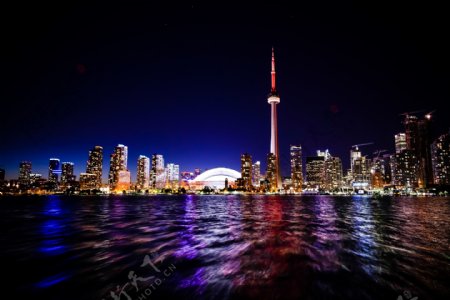 加拿大多伦多城市夜景