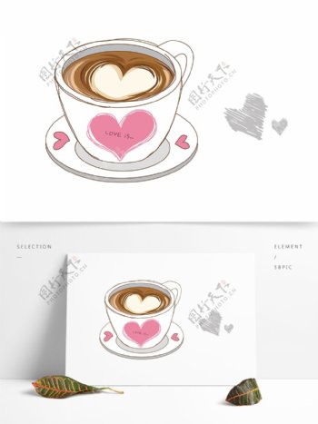 咖啡图标矢量图浪漫爱情
