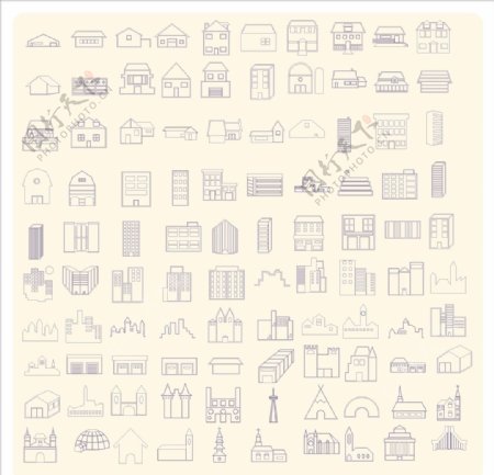 建筑房屋标志图形
