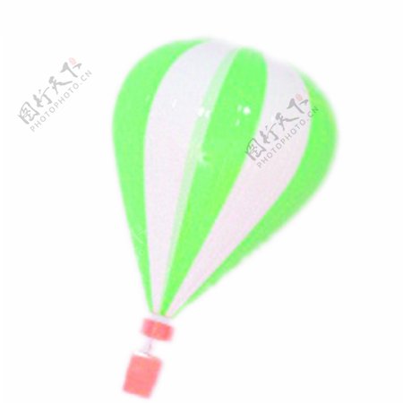 卡通绿色热气球下载