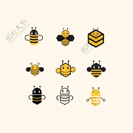 矢量科技小蜜蜂图标