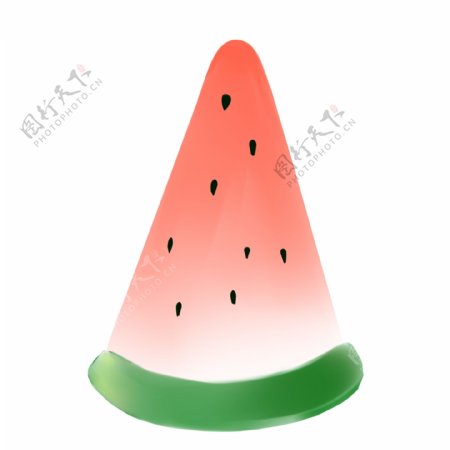 一片三角的西瓜免抠图