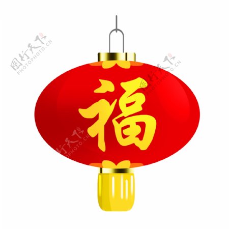 中国风红灯笼插画
