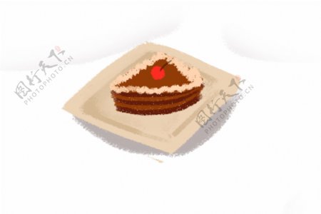 手绘餐饮广告之美味甜点蛋糕卡通设计免扣元素