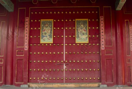 北京天安门故宫紫禁城皇城正门新年门神图