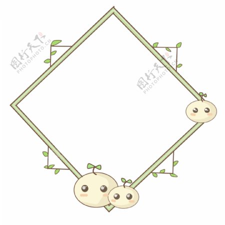 手绘正方形卡通边框