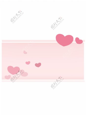 情人节粉色爱心手绘边框