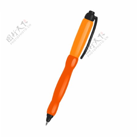 橙色的自动笔插画