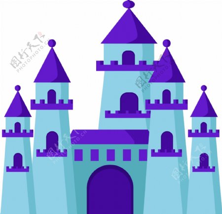 创意梦幻城堡插画