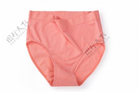水粉色女士内裤实物图摄影图