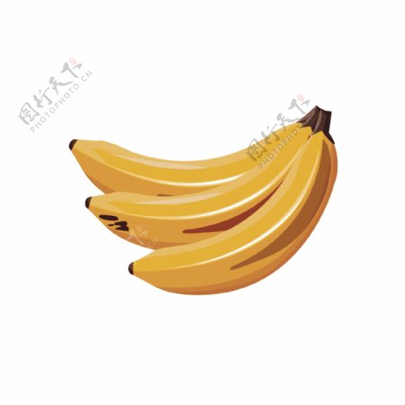 卡通美味的香蕉矢量素材
