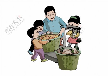 五一劳动节劳动节促销儿童学生劳动体验卡通形象