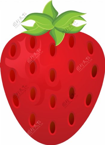 草莓季扁平卡通矢量草莓