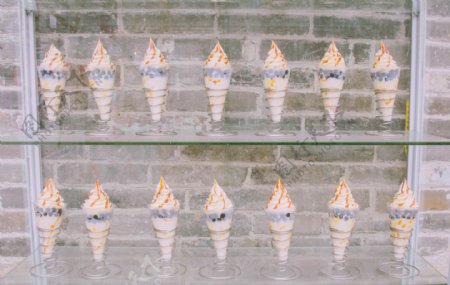 冰淇淋组合摄影图片