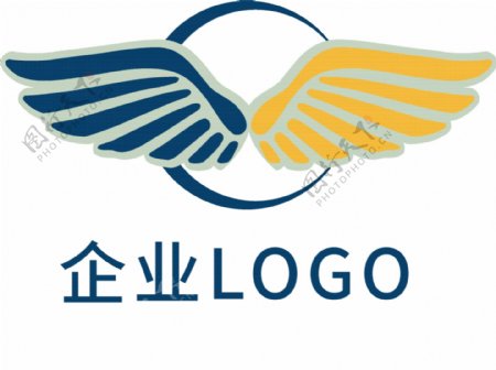 企业自信奋斗展翅高飞LOGO设计