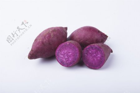 新鲜紫薯实物图摄影图1