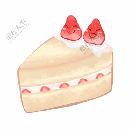 三角形水果蛋糕插图