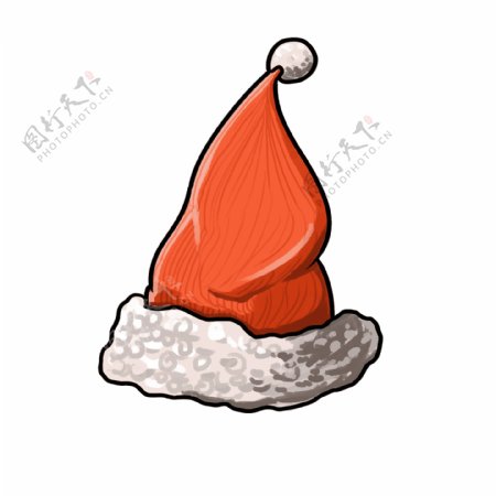 圣诞节红色帽子插画