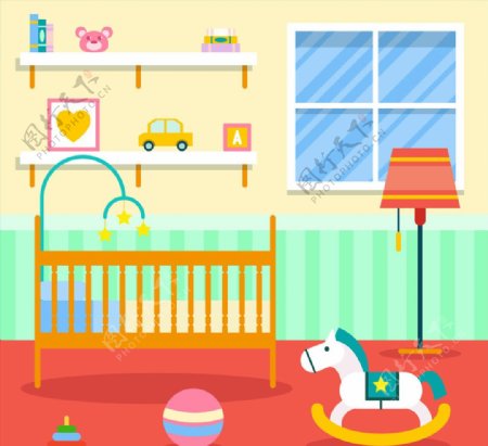 彩色婴儿房设计