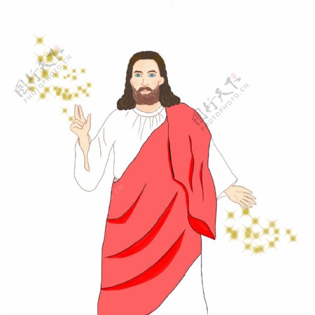复活节耶稣卡通形象