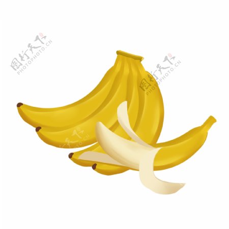 手绘夏季自然清新水果香蕉免抠png