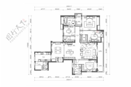 高层住宅CAD平面图