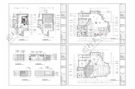 欧式风格别墅设计CAD施工图