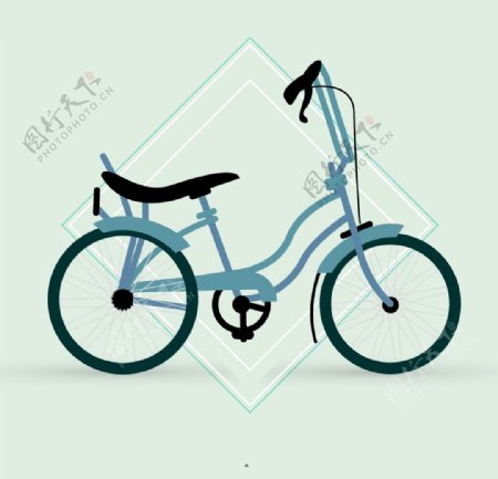 复古自行车徽章