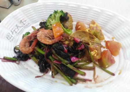 家常菜称菜龙虾紫薯叶